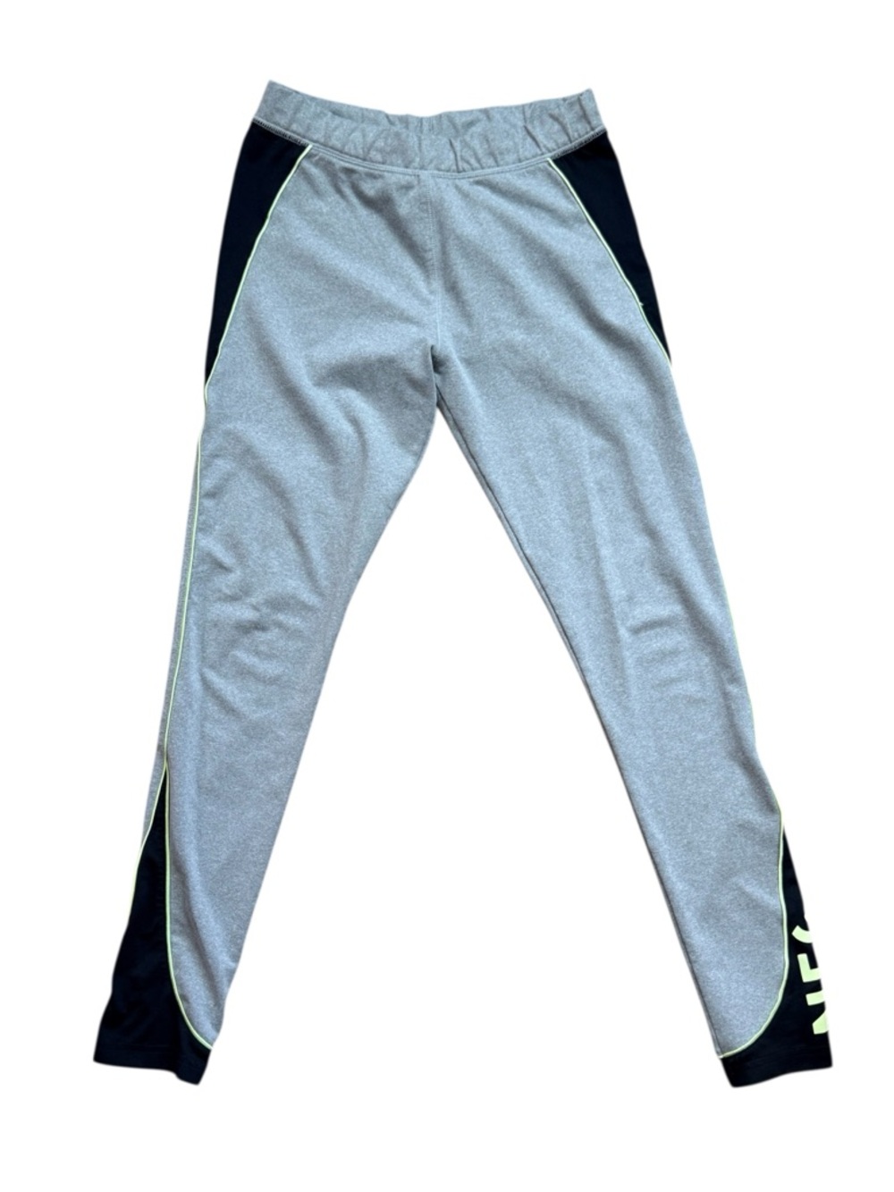 Adidas NEO Collection Full Length Leggings Size Small Grey, Black, Neon Yellow